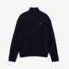 Damen-Pullover aus Wolle mit hohem Kragen und lockerer Passform
