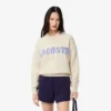 Damen-Pullover aus Wolle mit Intarsien-Logo