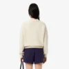 Damen-Pullover aus Wolle mit Intarsien-Logo