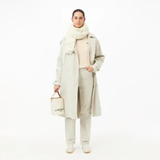 Damen-Pullover aus Wolle mit Moosmaschenmuster in Relaxed Fit