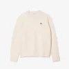 Damen-Pullover aus Wolle mit Moosmaschenmuster in Relaxed Fit