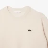 Damen-Pullover aus Wolle mit Moosmaschenmuster in Relaxed Fit