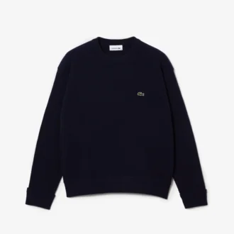 Damen-Pullover aus Wolle mit Moosmuster in lockerer Passform