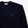 Damen-Pullover aus Wolle mit Moosmuster in lockerer Passform