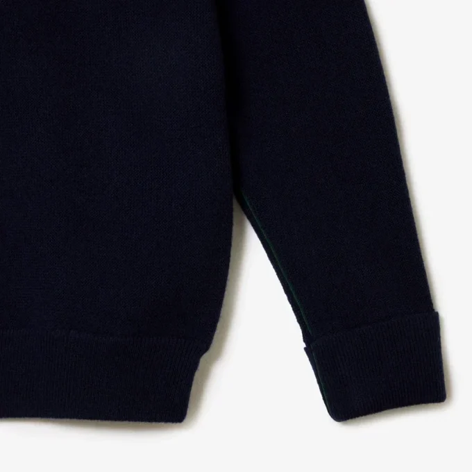 Damen-Pullover aus Wolle mit Moosmuster in lockerer Passform