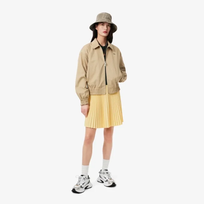 Damen-Pullover aus Wolljersey mit Poloshirt-Kragen