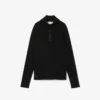 Damen-Pullover mit hohem Kragen aus 3D-Rippstrick