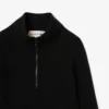 Damen-Pullover mit hohem Kragen aus 3D-Rippstrick