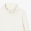 Damen-Pullover mit hohem Kragen aus 3D-Rippstrick