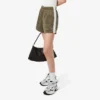 Damen-Shorts aus Satin-Jersey mit Pointelle-Streifen