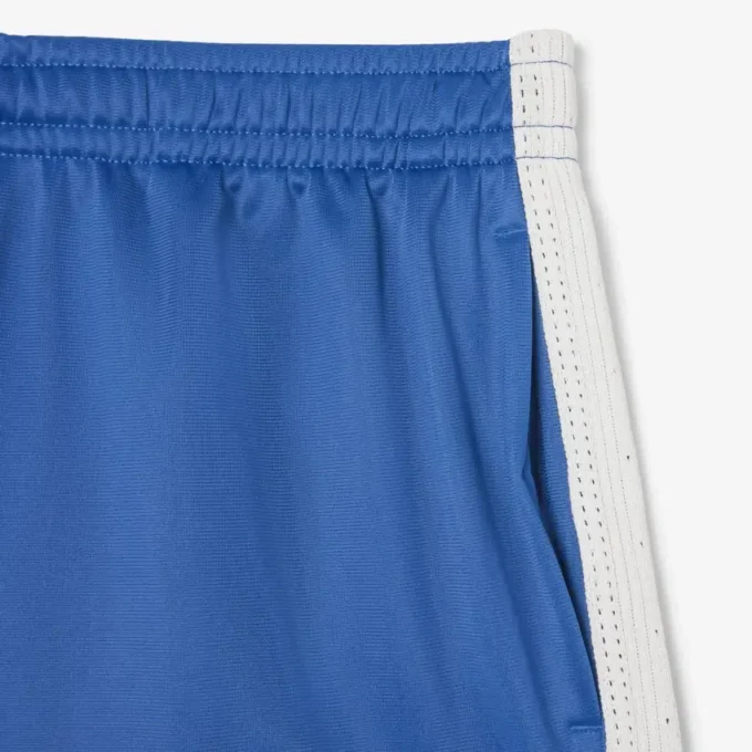 Damen-Shorts aus Satin-Jersey mit Pointelle-Streifen