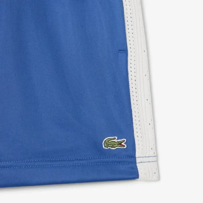 Damen-Shorts aus Satin-Jersey mit Pointelle-Streifen