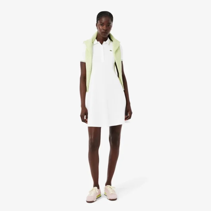 Damen-Skaterkleid mit Stretch-Poloshirt-Kragen