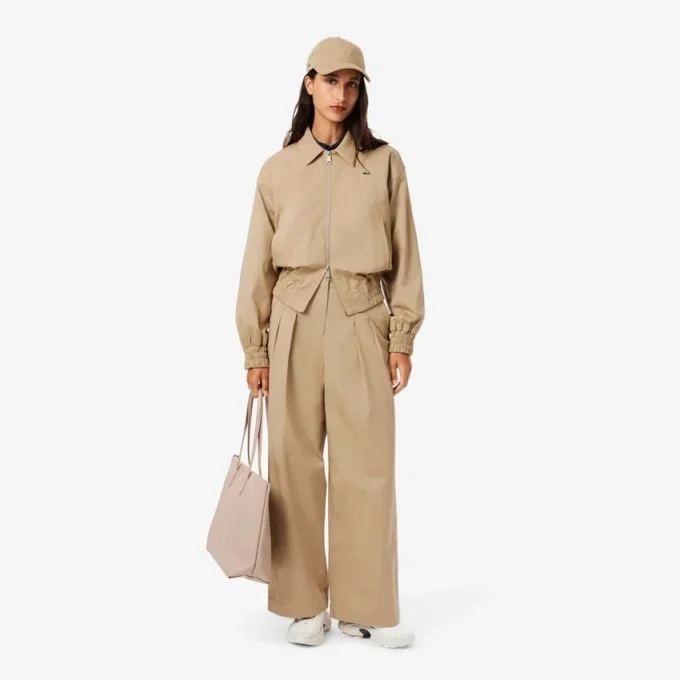 Damen-Stretchjacke mit doppeltem Kragen
