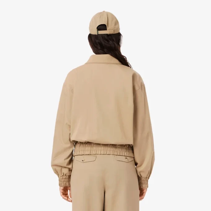 Damen-Stretchjacke mit doppeltem Kragen