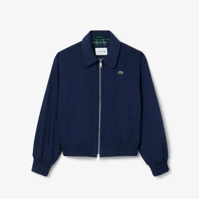 Damen-Stretchjacke mit doppeltem Kragen