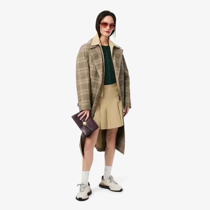 Damen-Strickjacke aus Merinowolle mit Rippstrick