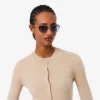 Damen-Strickjacke aus Merinowolle mit Rippstrick