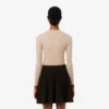 Damen-Strickjacke aus Merinowolle mit Rippstrick