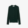 Damen-Strickjacke aus Merinowolle mit Rippstrick
