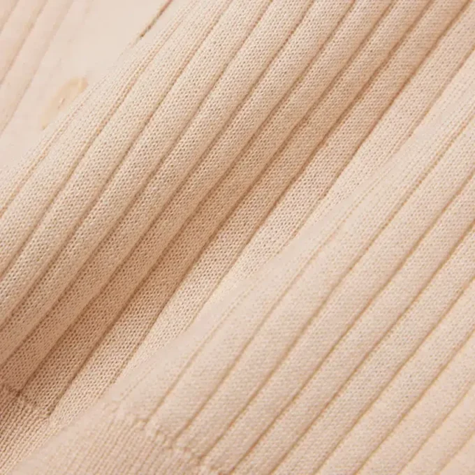 Damen-Strickjacke aus Merinowolle mit Rippstrick