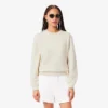 Damen-Sweatshirt aus Baumwolle mit geprägtem Logo