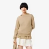 Damen-Sweatshirt aus Baumwolle mit geprägtem Logo