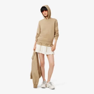 Damen-Sweatshirt aus Baumwolle mit geprägtem Logo