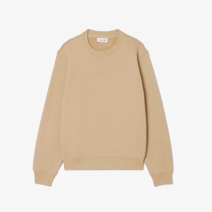 Damen-Sweatshirt aus Baumwolle mit geprägtem Logo