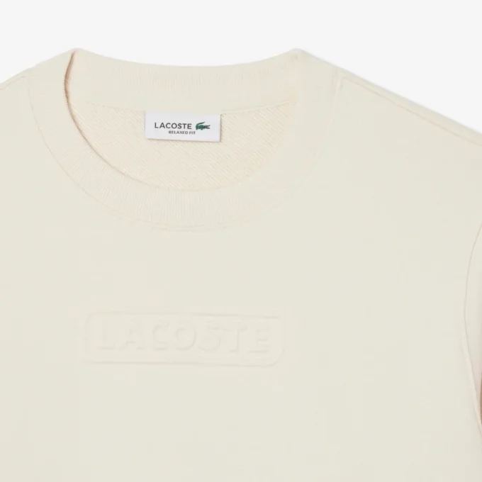Damen-Sweatshirt aus Baumwolle mit geprägtem Logo