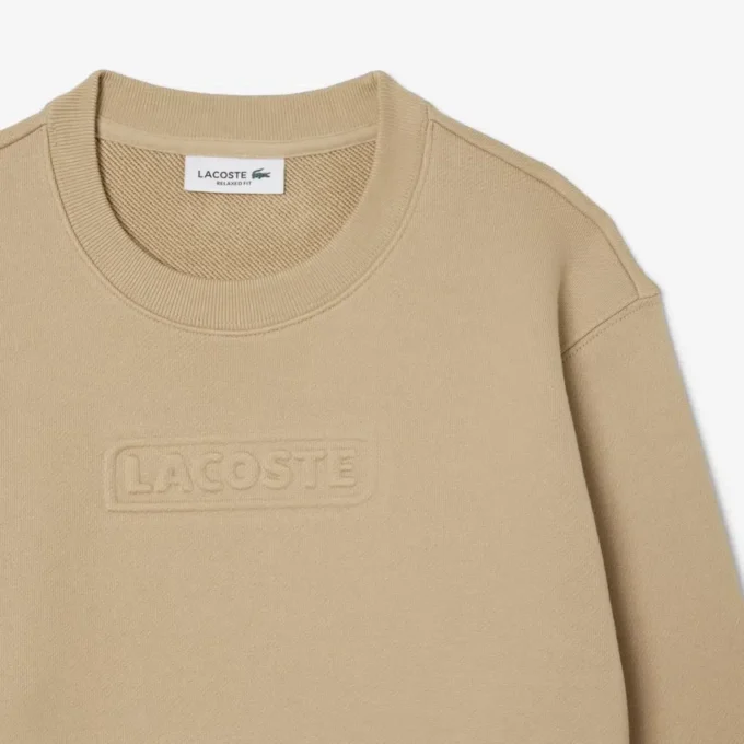 Damen-Sweatshirt aus Baumwolle mit geprägtem Logo