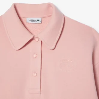 Damen-Sweatshirt mit Polo-Kragen und besticktem Relaxed Fit
