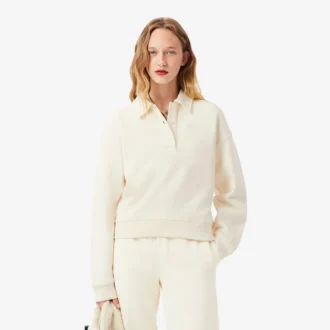 Damen-Sweatshirt mit Poloshirt-Kragen