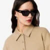 Damen-Sweatshirt mit Poloshirt-Kragen