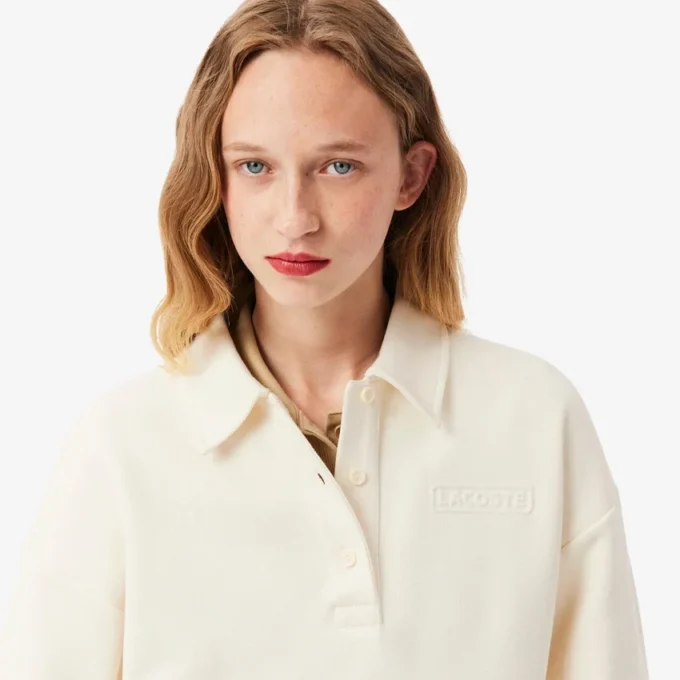 Damen-Sweatshirt mit Poloshirt-Kragen