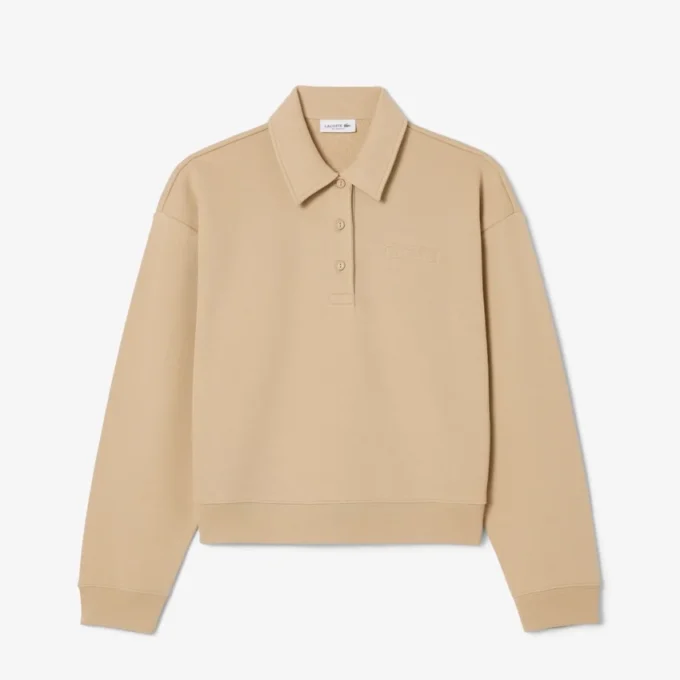 Damen-Sweatshirt mit Poloshirt-Kragen