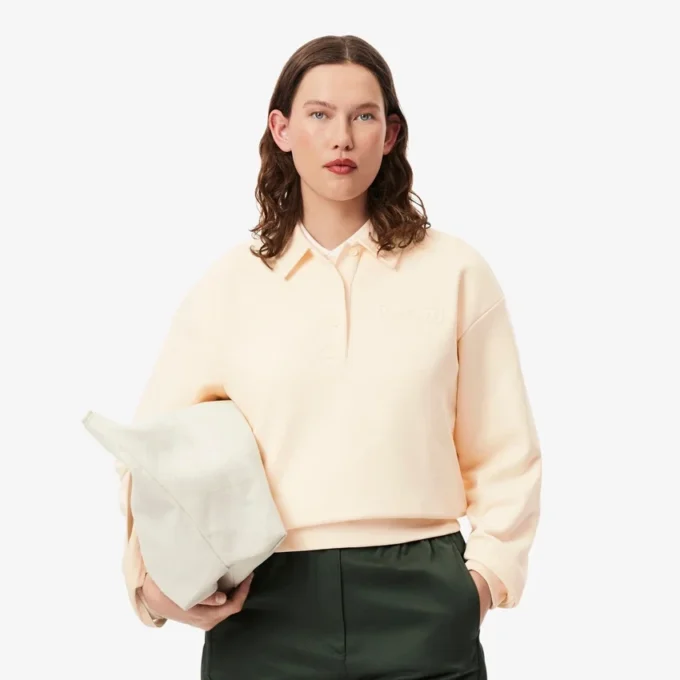 Damen-Sweatshirt mit Poloshirt-Kragen