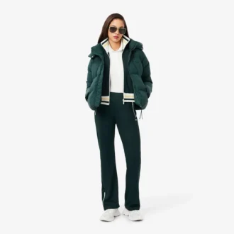 Damen-Sweatshirt mit Reißverschluss und Streifenakzenten