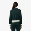 Damen-Sweatshirt mit Reißverschluss und Streifenakzenten