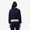 Damen-Sweatshirt mit Reißverschluss und Streifenakzenten