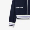 Damen-Sweatshirt mit Reißverschluss und Streifenakzenten