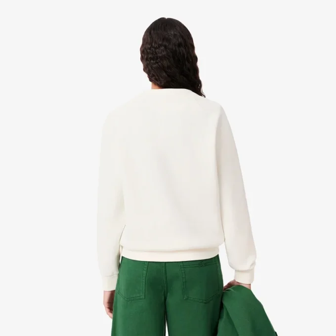 Damen-Sweatshirt mit Rundhalsausschnitt aus Piqué