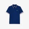 Damen-Tennis-Poloshirt mit UV-Schutz und gestreiftem Kragen
