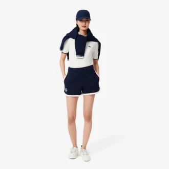 Damen-Tennis-Shorts aus Stretch-Piqué im Heritage-Stil