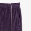 Damen-Velours-Jogginghose mit Zierakzenten