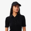 Damenkleid mit Polo-Kragen aus flauschigem Rippstrick