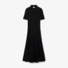 Damenkleid mit Polo-Kragen aus flauschigem Rippstrick