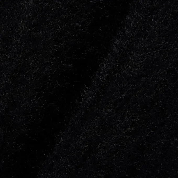 Damenkleid mit Polo-Kragen aus flauschigem Rippstrick