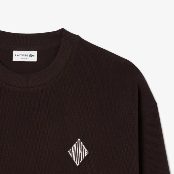 Double-Face-Piqué-Sweatshirt mit Emblem