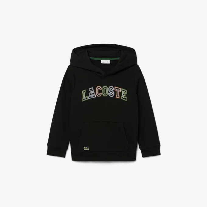 Fleece-Hoodie mit Stickerei
